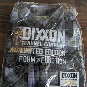DIXXON Men's Plaid Flannel Shirt - Black and Purple